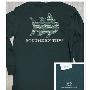 Southern Tide YS YM YXL Chasin Tail Skipjack green Long Sleeve T-Shirt NWT